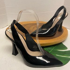 Zara Pointed Toe Slingback Heels